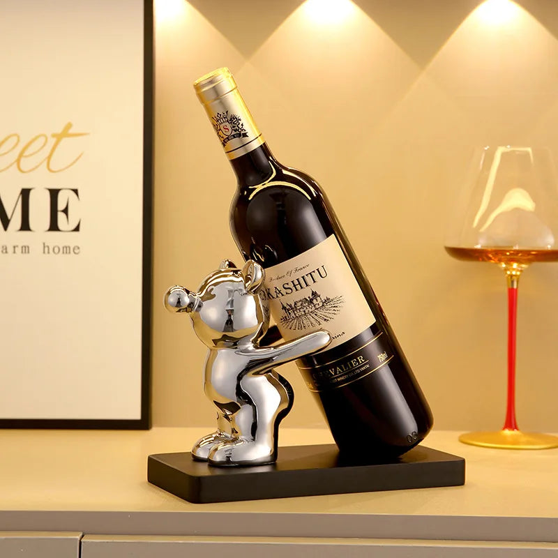 Porte bouteille ours sommelier