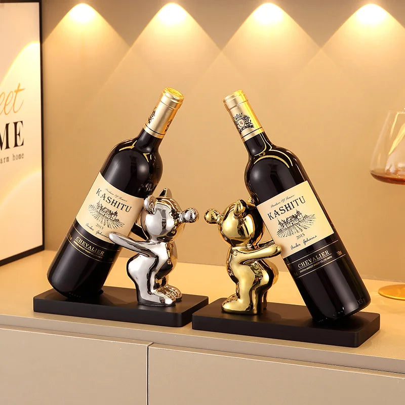 Porte bouteille ours sommelier
